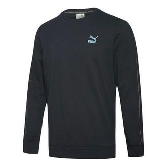 Puma Iridescent Crewneck Sweatshirt Black White Blue 597902-61
