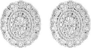 Effy Sterling Silver Diamond Button Stud Earrings at Nordstrom Rack