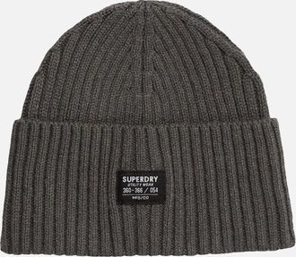 Superdry Mens Superdry Womens Workwear Knitted Beanie - Grey - Size: ONE size