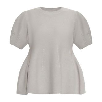 Lisa Yang Mella Cashmere Top - Dames - Truien - Grijs - Maat: S Kasjmier