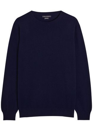Begg x Co Heriot Cashmere Jumper - Navy - M