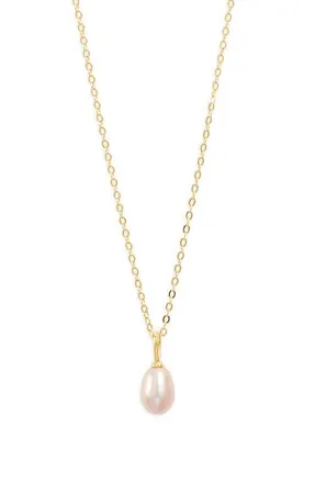 Nordstrom Demi Fine Freshwater Pearl Pendant Necklace in Blush- 14K Gold Plated at Nordstrom