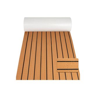 OEM Alfombrilla Antideslizante De Espuma Eva, Imitaci&oacute;n Teca, Color Marr&oacute;n, Para Cubierta De Barco