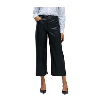Salsa Cropped Broeken - Dames - Broeken - Zwart - Maat: W27 L28 Leer