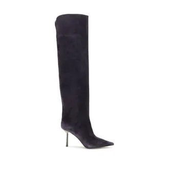 Le Silla Blue Calf Leather Bos Taurus Over The Womens Knee
