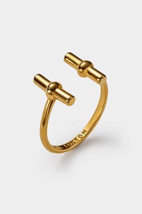 Katie Loxton Themis Waterproof Gold T-Bar Ring at Nordstrom