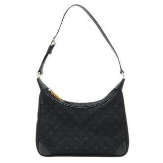 Louis Vuitton Pre-owned Monogram Satijn Lederen Pochette - Dames - Pre-owned - Zwart - Maat: ONE Size Satijn
