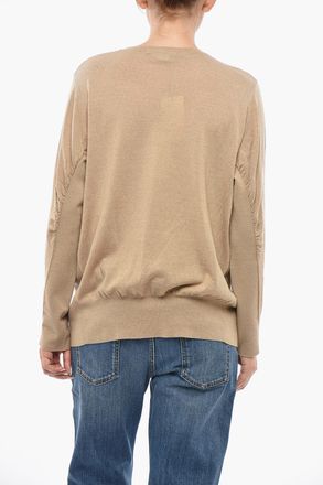 Stella McCartney Maglia Girocollo in Lana Vergine con Fondo Asimmetrico Stella McCartney