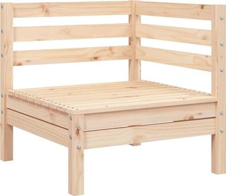 vidaXL Sof&aacute; De Esquina De Jard&iacute;n Madera Maciza De Pino Vidaxl