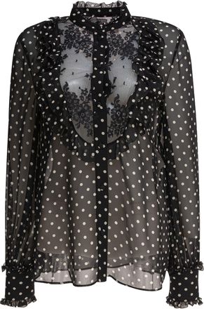 Valentino Womens Black Silk Shirt - Size EU 42 (Womens)
