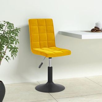 vidaXL Vidaxl - Sillas De Comedor Giratorias 6 Uds Terciopelo Amarillo Mostaza