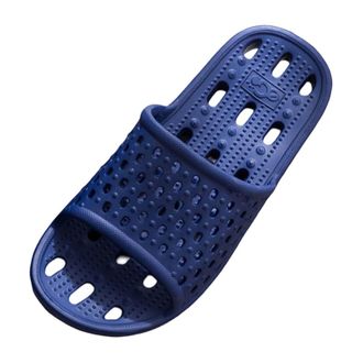 Generic 2026 Mens Slippers Bathroom Bath Indoor Home Soft Bottom EVA Water Leakage Sandals Couple Models (Dark Blue, 7)