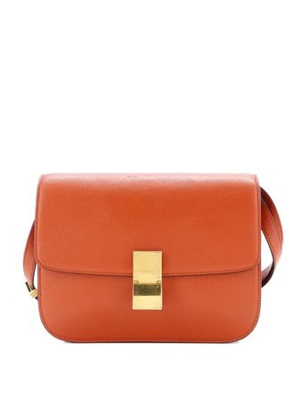 Celine Classic Box Bag Smooth Leather Medium crossbody bag - Arancione