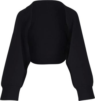 Brunello Cucinelli cropped shrug jacket - women - Polyamide/Cashmere/Elastane - M - Black