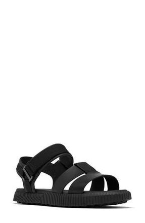 Sorel ONA AVE Ankle Strap Sandal in Black/Black at Nordstrom Rack, Size 5.5