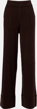 Jardin Des Orangers High-rise wool and cashmere wide-leg pants