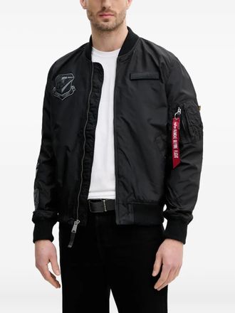 Alpha Industries Bomberjack met ritszak - Zwart