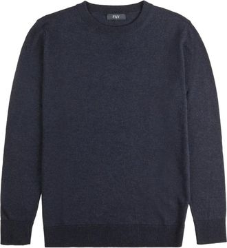 Fay Maglione con scollo rotondo - Blu