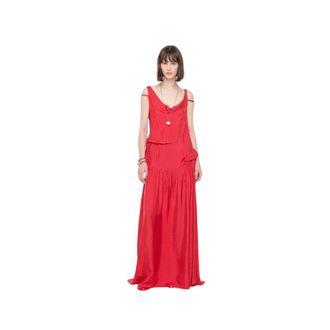 Plan C Gowns, female, Red, Size: L Long Dress