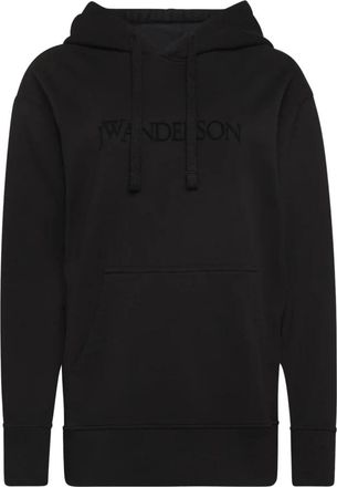 J.W.Anderson Logo Embroidery Sweatshirt - Dames - Hoodies - Zwart - XS - Katoen - Hoodies & sweatvesten