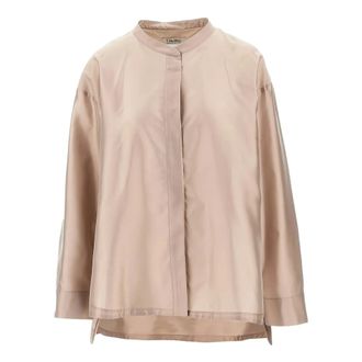 Max Mara Dames, Blouses & Shirts, Beige, Maat: XS Katoen