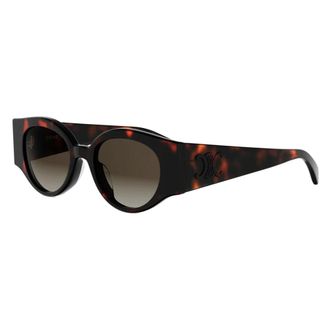 Celine Celine - Triomphe Stamp Zonnebril - unisex - Accessoires - Bruin - Maat: 50 MM
