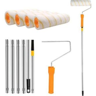 OEM Kit De Pintura: Rodillo De 30-180 Cm, Brocha Para Paredes, 4 Rodillos De Repuesto, Kit Completo Para Paredes Y Techos