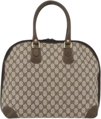 Gucci Pre-owned Leren Handtas - Dames - Vintage Handtas - Beige - ONE Size - Leer - Vintage
