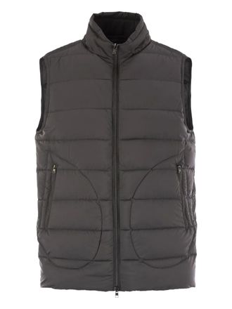 Herno zip-up gilet - Grey