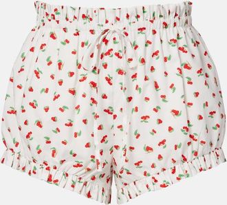 Poss&eacute; Delia printed cotton shorts