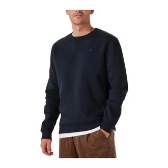 G-Star Blauwe Sweater Premium Core R Stijl - Heren - Sweatshirts - Blauw - 2XL - Katoen - Hoodies & sweatvesten