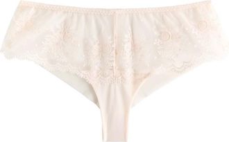 Simone Pérèle Simone PÉRÈLE Intrigue Embroidered Tulle Briefs - Light Pink - 3 (UK 12 / M)