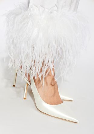 Jimmy Choo London Heeled Shoes Love SB 85, Womens, White