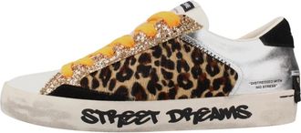 Crime London Distressed Platform - Dames - Sneakers - Veelkleurig - 39 EU - Leer - Schoenen