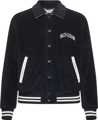 Dolce & Gabbana Coats - Heren - Bomber jackets - Blauw - M - Katoen - Jassen