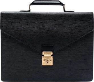 Louis Vuitton Pre-owned Handbags, female, Black, Size: ONE SIZE Pre-owned Serviette Conseiller Briefcase