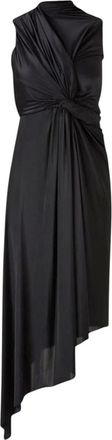 Balenciaga Black Solid Knee Length Dress