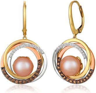Le Vian Ladies Pastels Earrings set in 14K Tri Color Gold YRDX 71