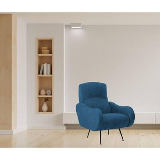 Dmora Butaca Dromondin, Con Reposabrazos, Made In Italy, Azul