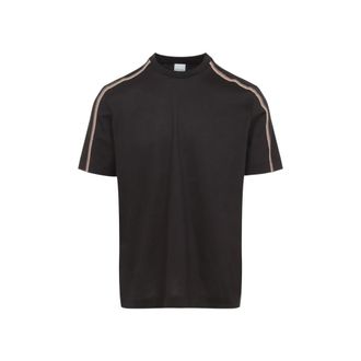 Paul Smith Mud Brown Crewneck Stripe T-Shirt