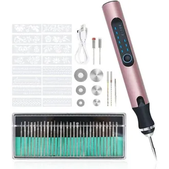 OEM Pluma De Grabado El&eacute;ctrica Dorada, Herramientas De Grabado, Mini Herramienta De Grabado Y Tallado, Plumas De Grabado El&eacute;ctricas Para Trabajos De Carpi