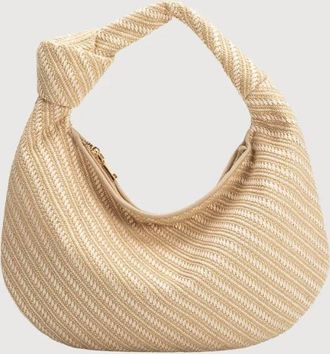 Melie Bianco Womens Brigitte Raffia Hobo Bag In Natural