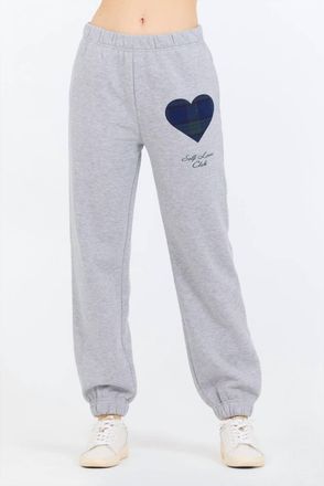 Ocean Drive Clothing Self Love Club Jogger Pants In Heather Grey