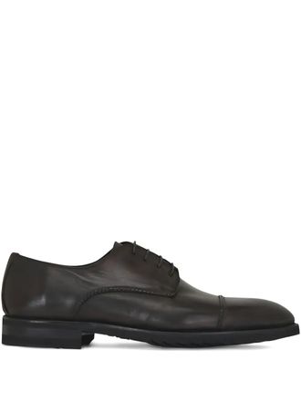 Bontoni lace-up oxford shoes - men - Calf Leather/Calf Leather/Rubber - 11 - Brown