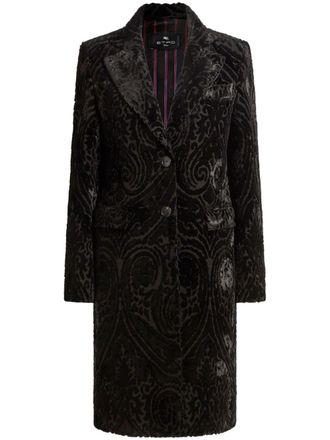 Etro Cappotto con effetto jacquard - Nero