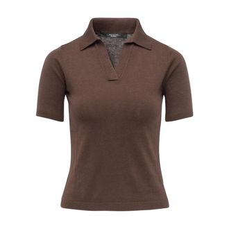 Max Mara Tops, Dames, Bruin, M, Roncolo Polo Shirt