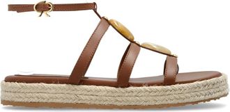 Gianvito Rossi Platte Sandalen - Dames - Sandalen - Bruin - 36 EU - Leer - Schoenen