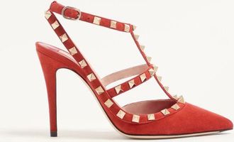 Valentino Garavani Rockstud Suede Pumps 100mm Wo