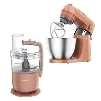 DeLonghi Go Food Processor, Stand Mixer Storm Clay Red in Copper