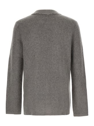 Emporio Armani Wool and Mohair Blend Cardigan - Gray